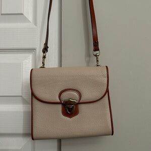 Dooney & Bourke Cream and Brown Crossbody Bag